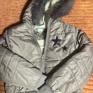 Kids Gray Star Embellished Jacket